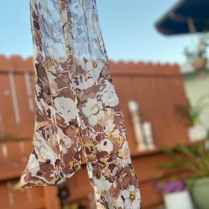 (SOLD) 100% SILK floral scarf